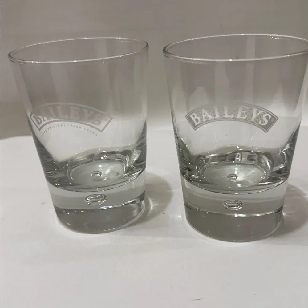 Baileys Irish Cream Liquor Rocks Glasses Drinking Dining Home Bar Cocktail Set 2
